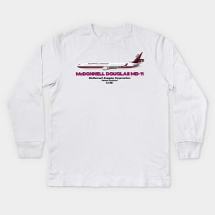 McDonnell Douglas MD-11 - McDonnell Douglas "House Colours" Kids Long Sleeve T-Shirt